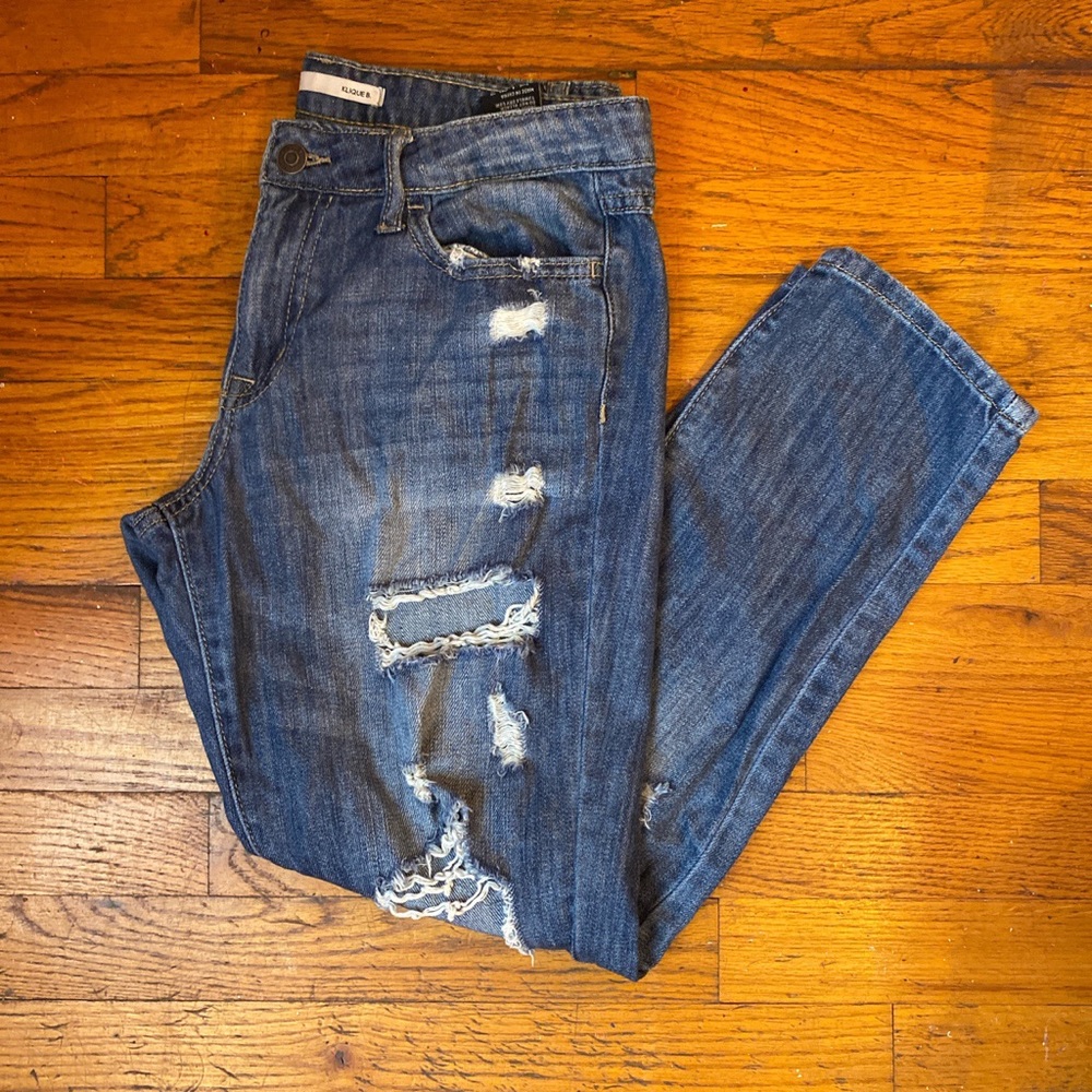 Low rise boyfriend jeans by Klique B